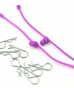 Du-Bro 2250 Body Klip Retainers W/Body Clips (Purple)
