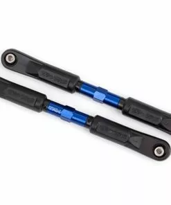 Traxxas 9547X Camber Links, Front, Sledge (TUBES Blue-anodized, 7075-T6 Aluminum, Stronger Than Titanium) (117mm) (2)/ Rod Ends, Assembled With Steel Hollow Balls (4)/ Aluminum Wrench, 8mm (1)