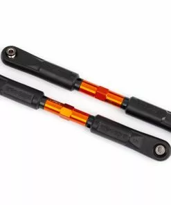 Traxxas 9549T Toe Links, Sledge (TUBES Orange-anodized, 7075-T6 Aluminum, Stronger Than Titanium) (120mm) (2)/ Rod Ends, Assembled With Steel Hollow Balls (4)/ Aluminum Wrench, 8mm (1)