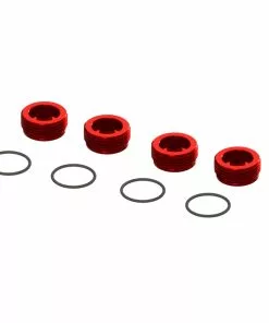 Arrma 320467 Aluminum Front Hub Nut 4pc 6S BLX (Red)