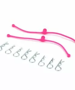 Du-Bro 2251 Body Klip Retainers W/Body Clips (Pink)