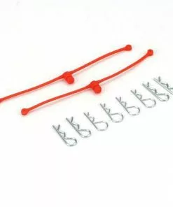 Du-Bro 2252 Body Klip Retainers W/Body Clips (Orange)