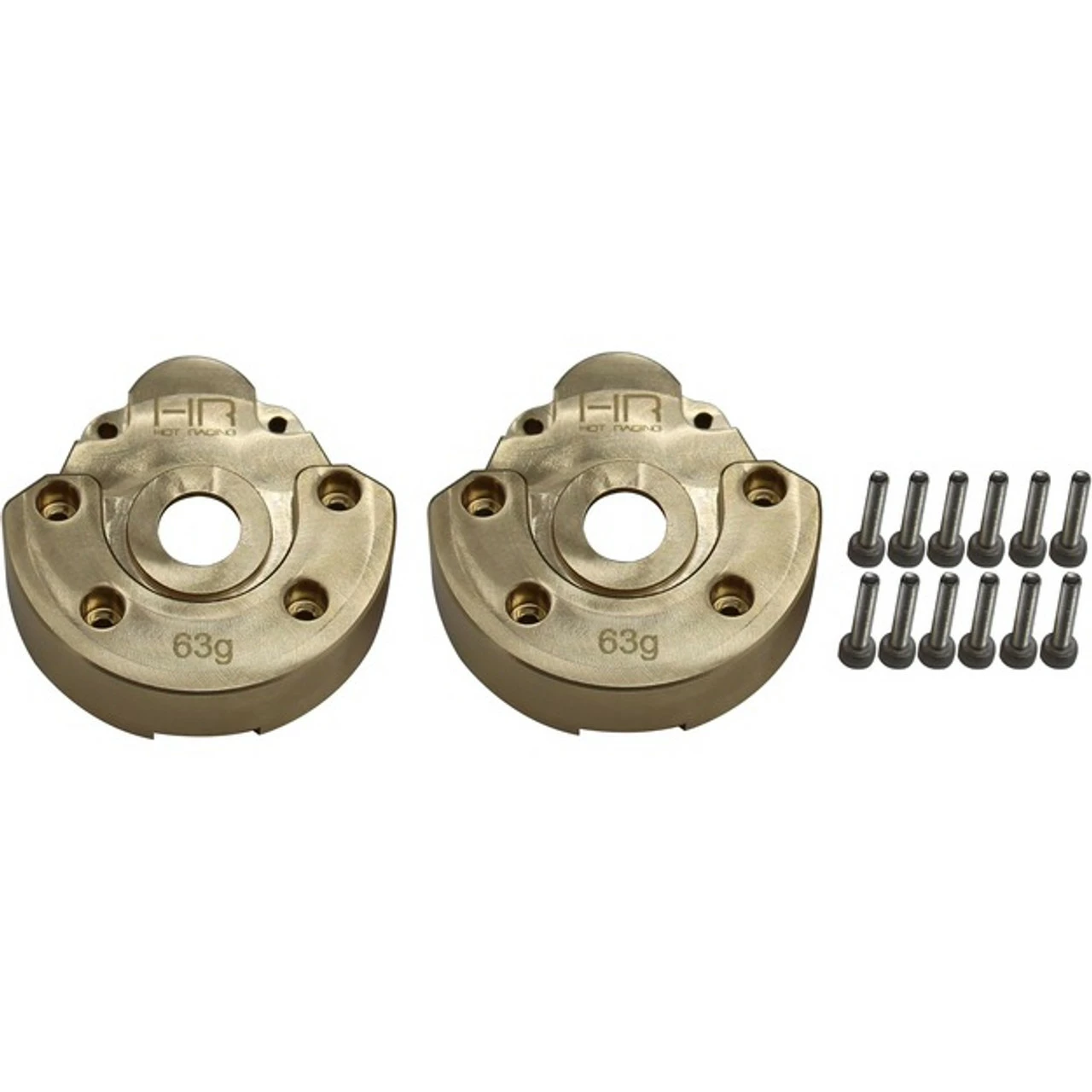 Hot Racing EVE21HE Brass Heavy Front Outer Portal Drive Housing Gen 8