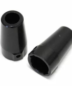 Racers Edge 1834BK SCX10 Aluminum Rear Axle Cups, Black