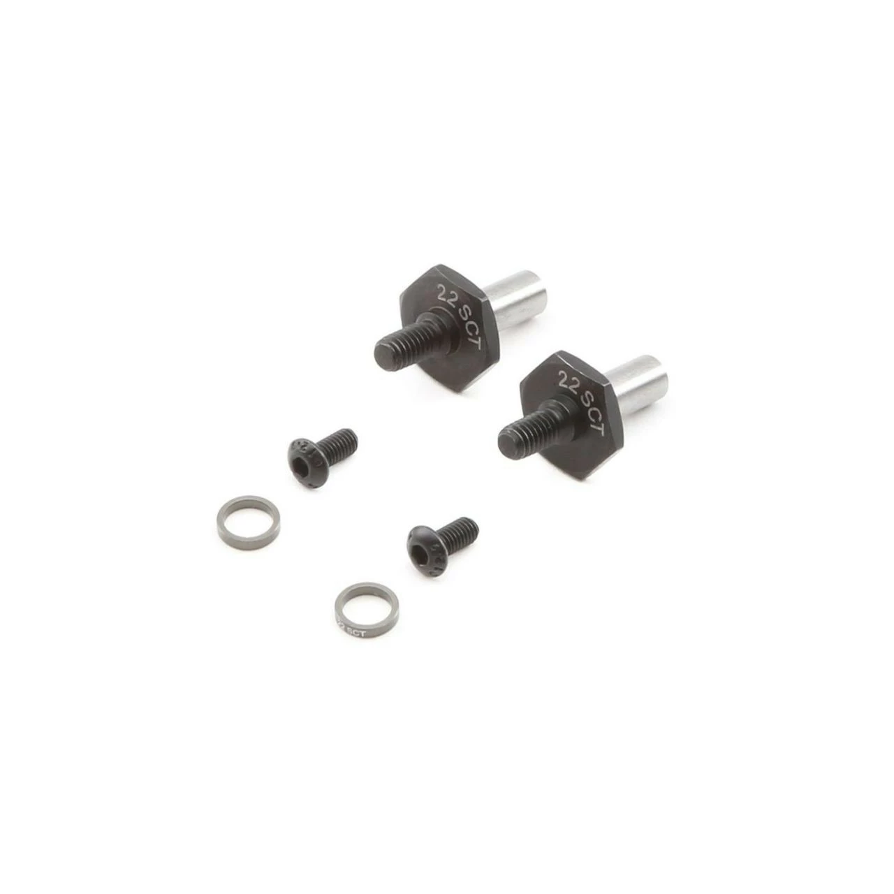 Team Losi Racing Front Axle Set, 12mm Hex: 22SCT 3.0