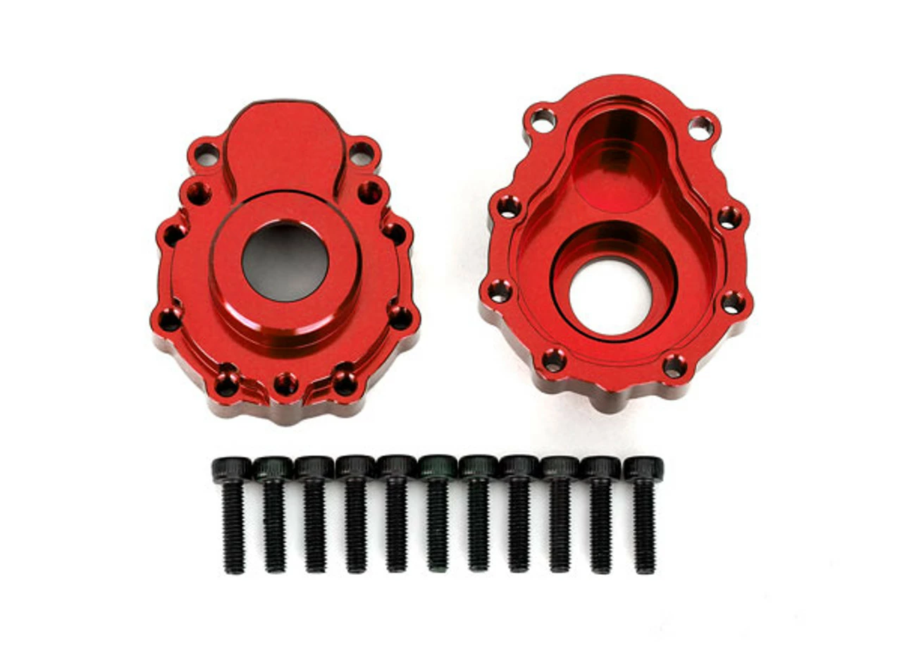 Traxxas 8251R TRX-4 Front/Rear Outer Portal Drive Housing Anodized Aluminum (Red) (2)