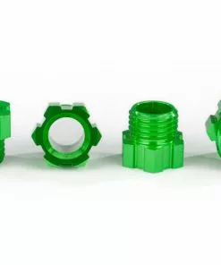 Traxxas 8886G Stub Axle Nut Green Anodized Aluminum(4)