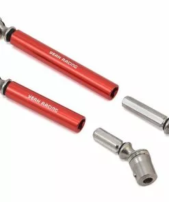 Yeah Racing 015RD Traxxas TRX-4 Stainless Steel Front & Rear Center Shaft Set (Red)