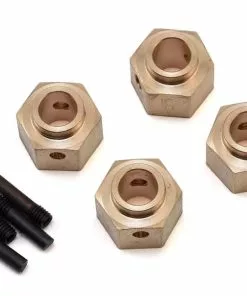 Yeah Racing Traxxas TRX-4 12mm Brass Hex Adapter W/8mm Offset (4)