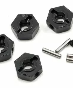 Axial 30427 Narrow 12mm Aluminum Hub Set W/Hardware (Black) (4)