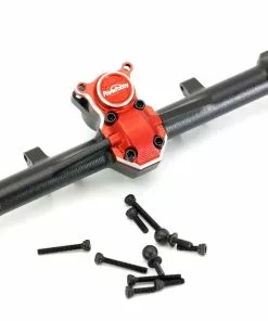 Power Hobby Aluminum Rear Axle Diff Housing W/ Worm Gear Cover, Fits Axial SCX24