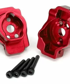 Traxxas 8256R TRX-4 Rear Portal Drive Axle Mount Anodized Aluminum (Red)