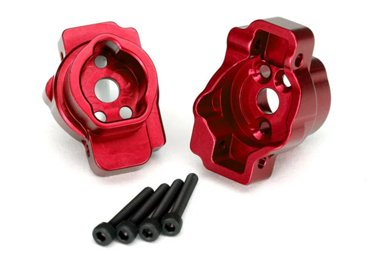 Traxxas 8256R TRX-4 Rear Portal Drive Axle Mount Anodized Aluminum (Red)
